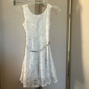 FINAL MARKDOWN Girls Knitworks Dress with Subtle Gold Details 12